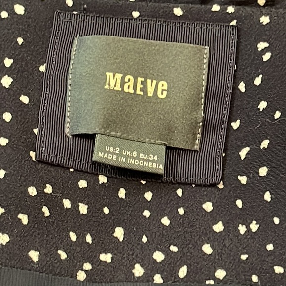 Anthropologie Maeve Navy Dress w/ White Dots - Picture 3 of 6